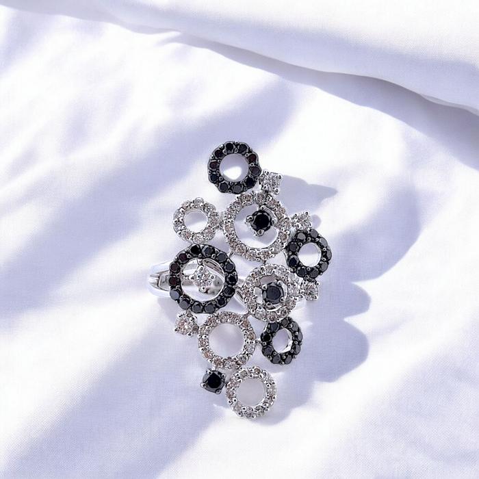 Black Diamond Ring 18K / Diamond Jewelry
