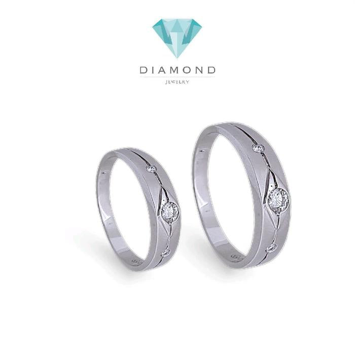 Wedding Ring Triple Diamond 18K / Cincin Nikah Triple Berlian 18K / Diamond Jewelry 59CBNKH6194WPLS - 60CBNKH8588WPLS-HT