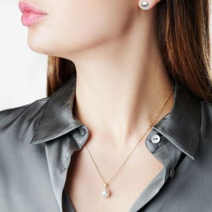Pearl of Akoya Kalung dan Anting 18K Gold Diamond Jewelry-1AKOYA8-10MMLS/1SEAPEARL13-18MMLS-HT