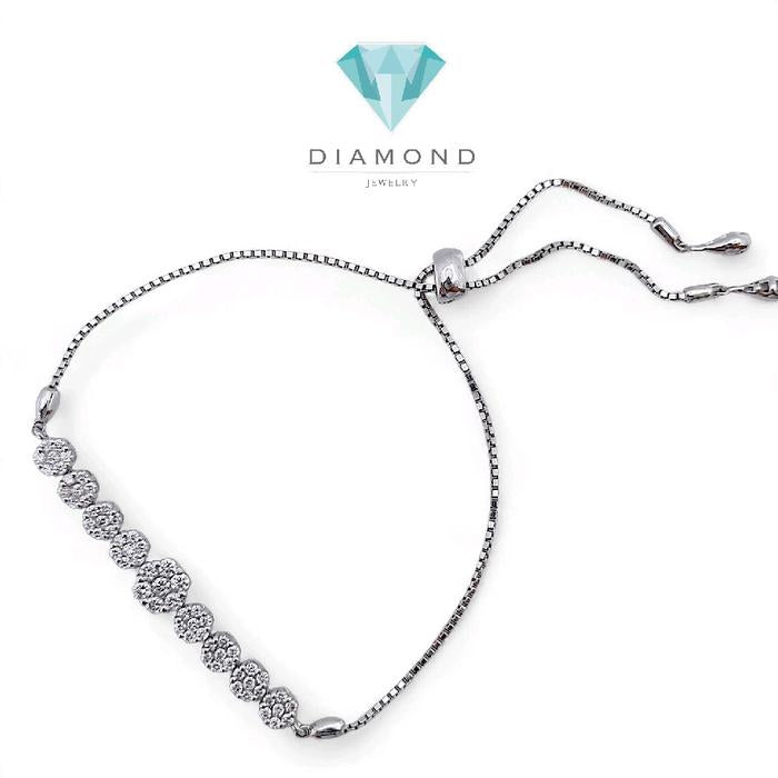 Flower Diamond Bracelet 18K / Gelang Bunga Berlian 18K / Diamond Jewelry 397GB7100VIONLS-HT