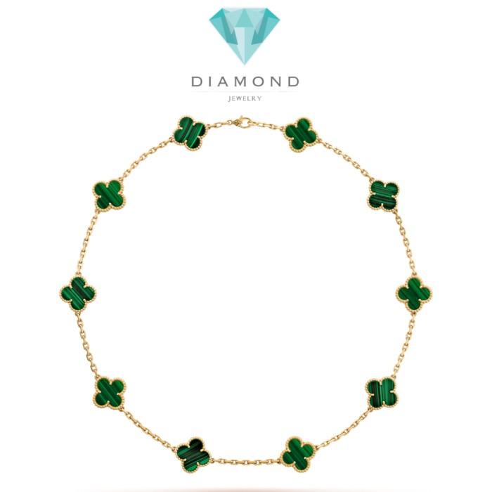 Vancleef alhambra green necklace Malechite Diamond jewelry