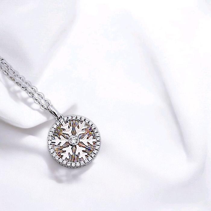 Snow Diamond Rainbow Sparkle Necklace 18K / Diamond Jewelry