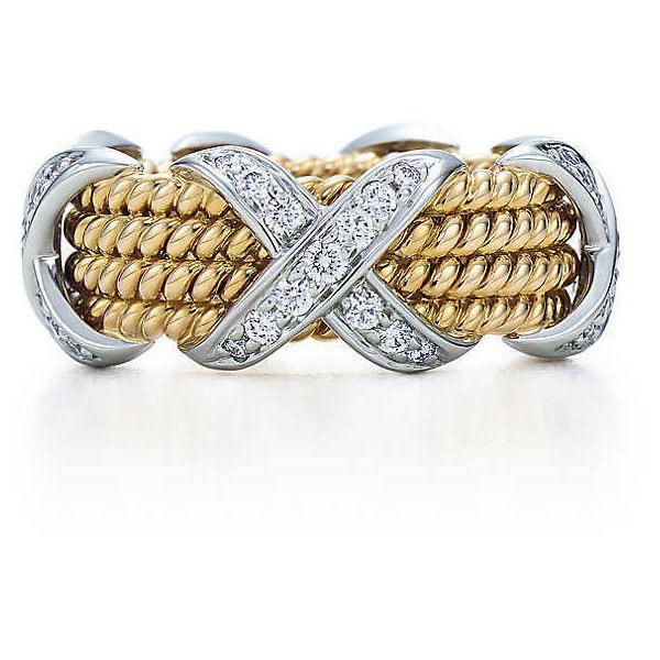 Vintage Diamond Ring Cross X 18K Diamond Jewelry-56CBM2713LSWP-HT