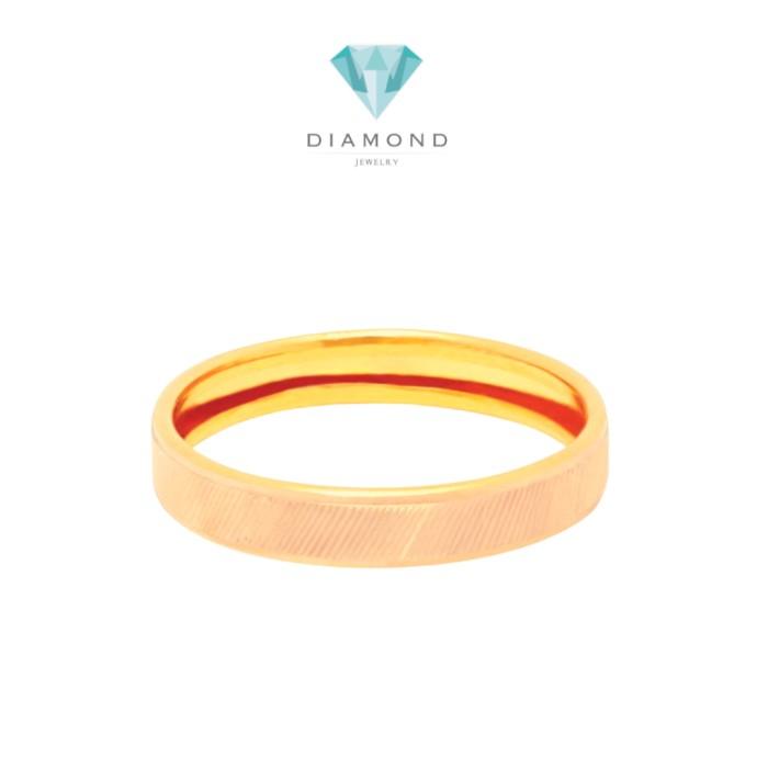 Cincin strip emas 23K couple/single Diamond Jewelry
