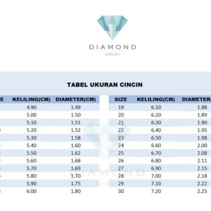 cincin emas putih asli Kristal