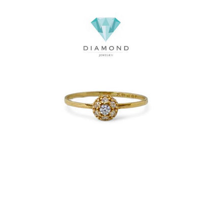 Cincin Mas Bola Sirkon 700K-Diamond Jewelry