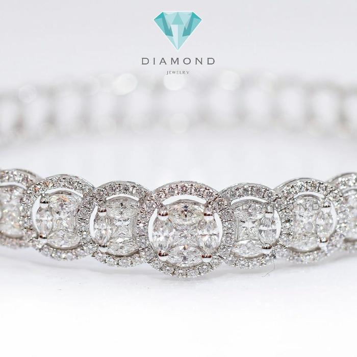 Diamond Bangle - Gelang Berlian - Diamond Jewelry - White 03010407