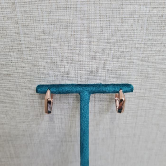 Anting Mas hoop segi Small Rose Gold 750K-Diamond Jewelry