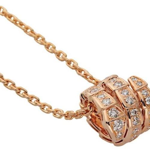 Snake ulo diamond pendant 18k/kalung ular berlian-Diamond Jewelry