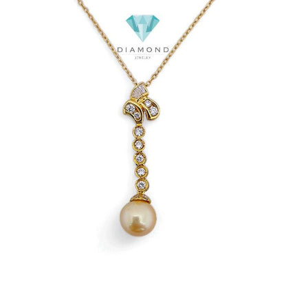 Liontin Yellow Pearl Diamond 18K / Diamond Jewelry 14LMGT380WP
