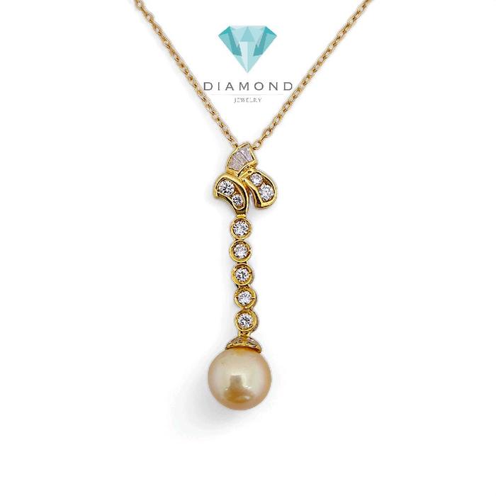 Liontin Yellow Pearl Diamond 18K / Diamond Jewelry 14LMGT380WP