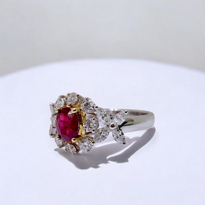 Ruby Diamond Ring / Diamond Jewelry
