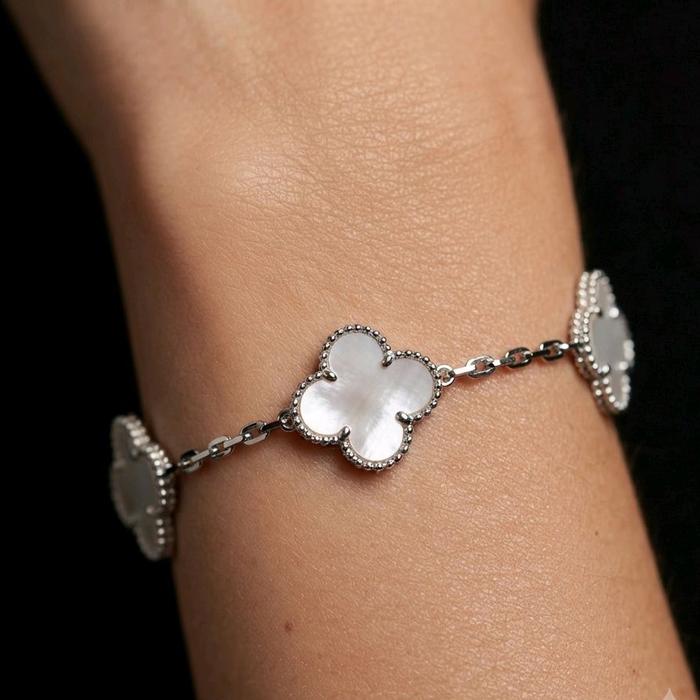 Clover Alhambra Mop 5 flowers Bracelet  18K / Gelang Mop 5 bunga 18K / Diamond Jewelry / PB24957