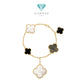 Magic Clover MOP Onyx mix  bracelet Diamond Jewelry