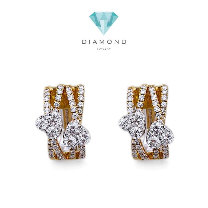 Duo Heart Diamond Earring 18K / Diamond Jewelry