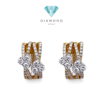 Duo Heart Diamond Earring 18K / Diamond Jewelry