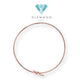 Knot choker necklace 18k rose gold-Diamond jewelry