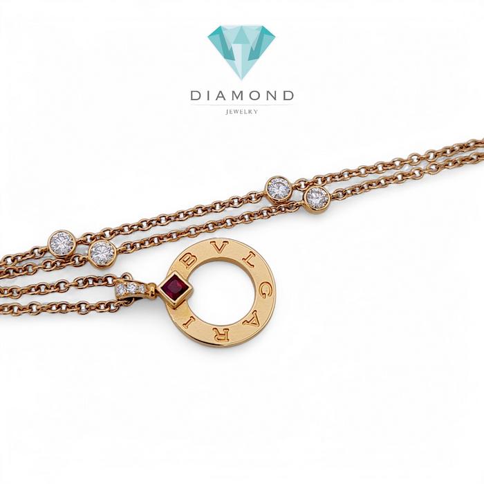 Diamond Necklace 18K / Diamond Jewelry-289KBD12000RY-HT