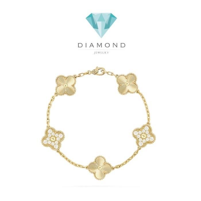 Vca gold diamond bracelet 18k-Diamond Jewelry