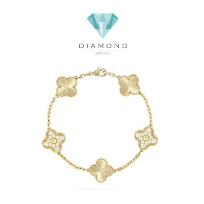 Vca gold diamond bracelet 18k-Diamond Jewelry