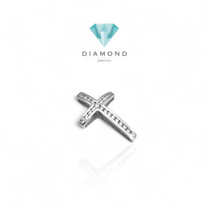 Simply Small Diamond Cross Pendant 18k/Liontin salib berlian simple-Diamond Jewelry