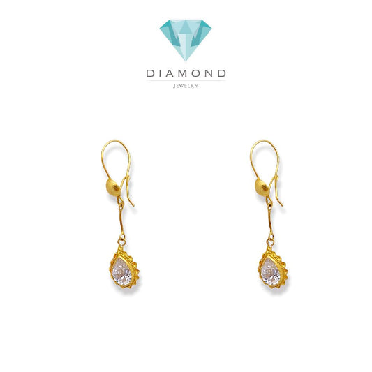 Pear Gold Earring 23K / Anting Emas Pear 23K /   358AMSWP2