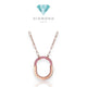 Lock pink sapphire necklace 18k-Diamond Jewelry