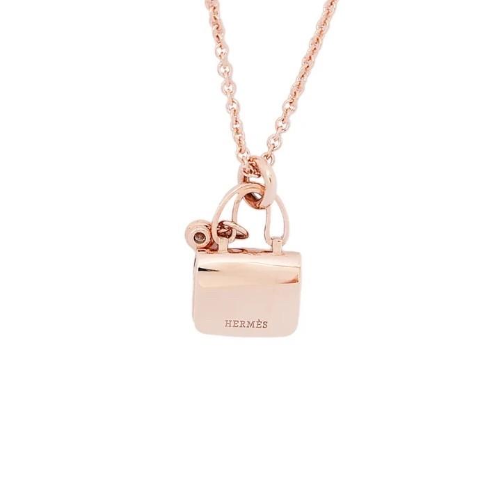 Amulette bag H pendant 18k diamond kelly-Diamond Jewelry