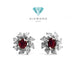 Ruby Diamond Earrings 18K