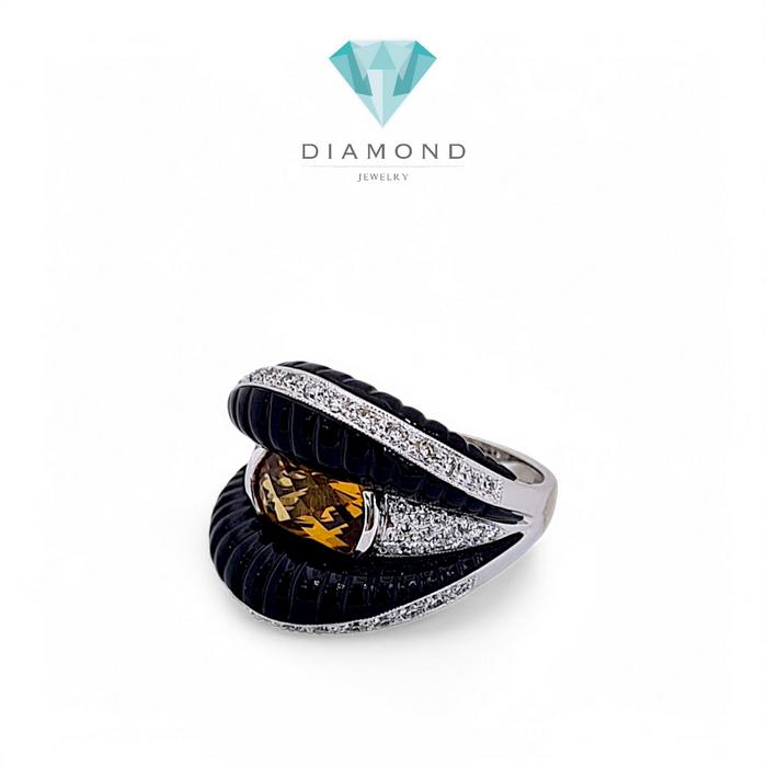 Yellow Diamond Ring 18K / Diamond Jewelry
