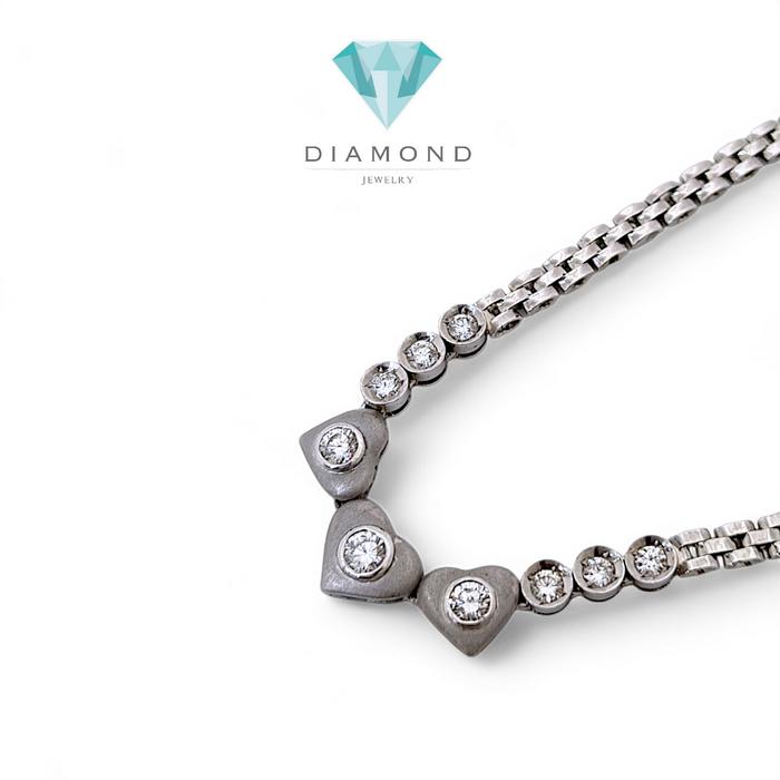 Diamond Heart Necklace 18K  koye / Diamond Jewelry