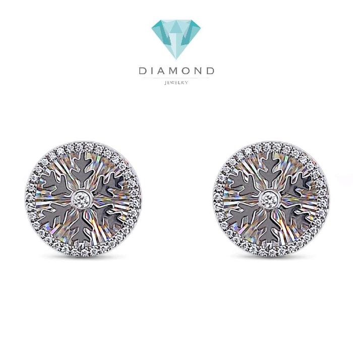 Snow Diamond Rainbow Sparkle Earring 18K / Diamond Jewelry