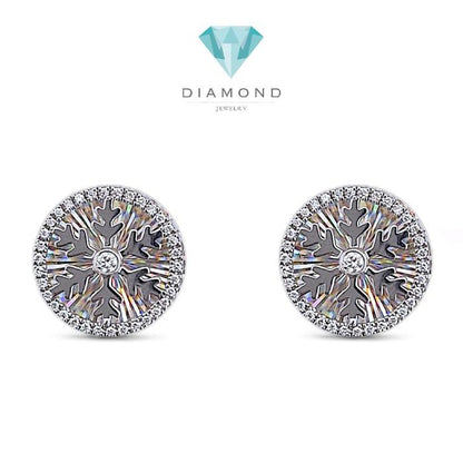 Snow Diamond Rainbow Sparkle Earring 18K / Diamond Jewelry
