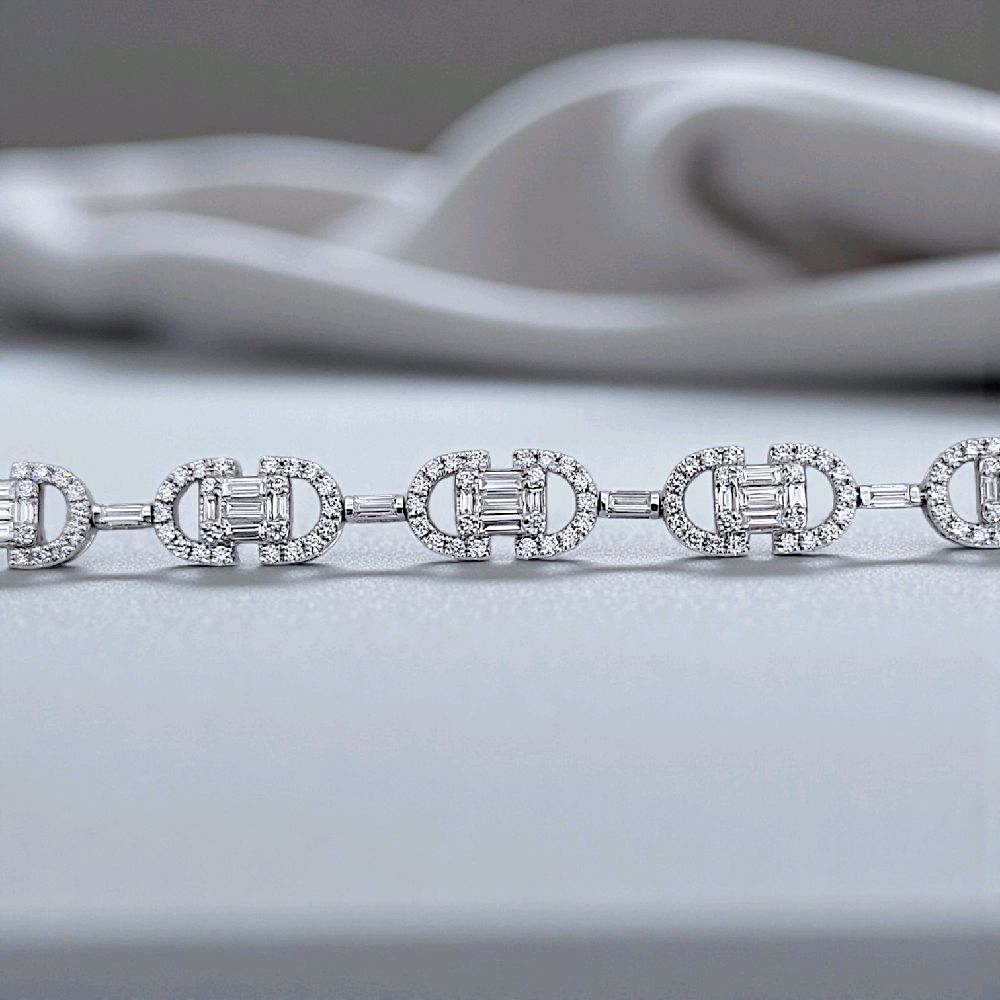 Tennis Double D Diamond Bracelet 18K / Gelang Berlian Tennis Double D 18K / Diamond Jewelry 399GB23100VIONLS-HT