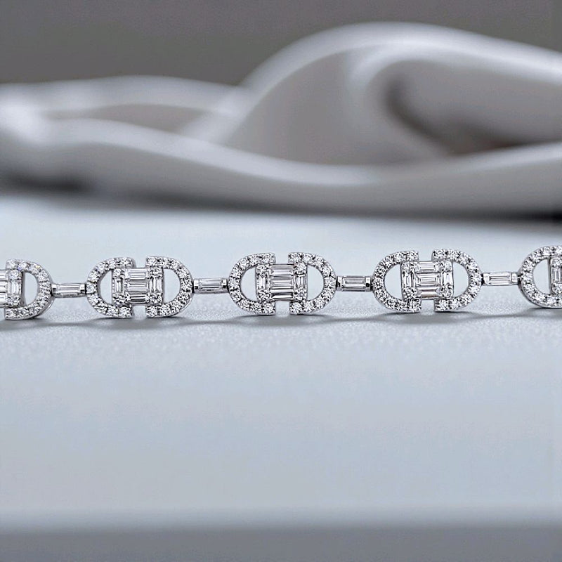 Tennis Double D Diamond Bracelet 18K / Gelang Berlian Tennis Double D 18K / Diamond Jewelry 399GB23100VIONLS-HT