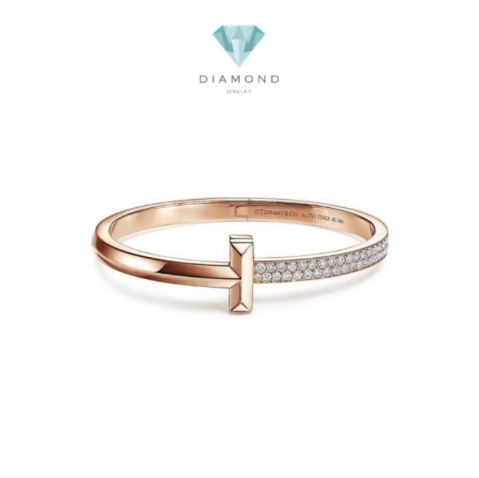 T Hinged Diamond Regular Bangle Diamond Jewelry