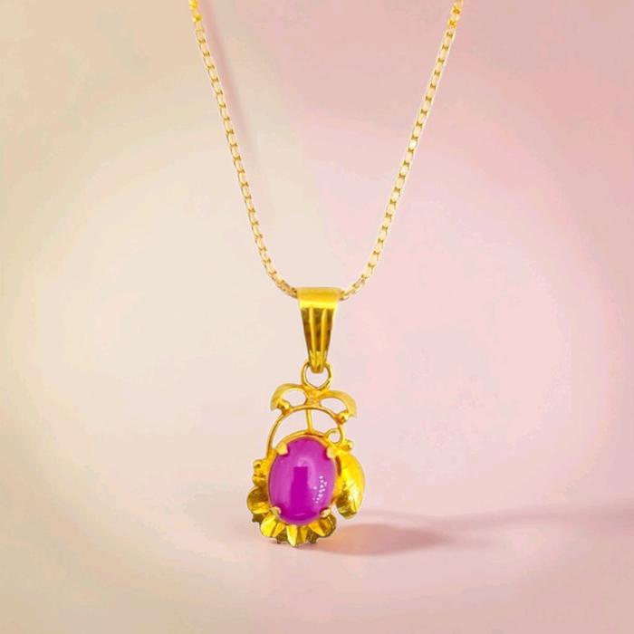 Rylos Star Ruby Pendants 23K / Liontin Bintang Ruby Rylos 23K / Diamond Jewelry / 216LMSWP2