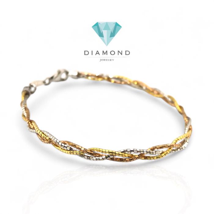 Gelang Emas Tali 3 Color 750K-Diamond Jewelry-298GMSLS-HT