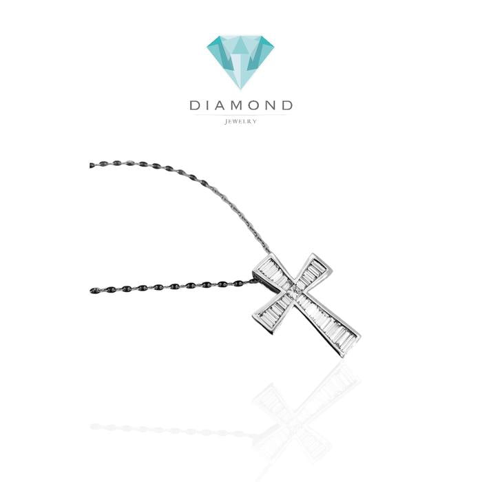 Baguette Diamond Cross Pendant