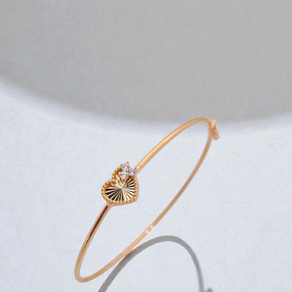 Heart Bangle 16K / Gelang Hati 16K / Diamond Jewelry / 468GMS326LS