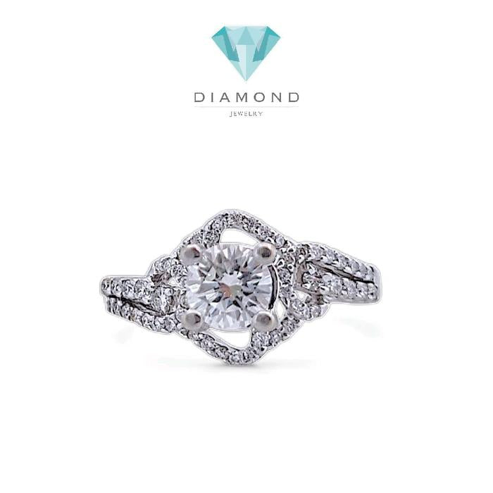 Sterling Diamond Ring 18K / Diamond Jewelry 360CB1875ESLS-HT