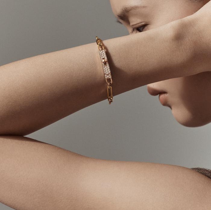 Kelly chain diamond choker/bracelet 18k Rose gold- Diamond Jewelr