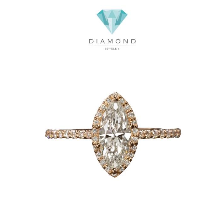 Marquis diamond solitaire ring 18 K gold Diamond Jewelry