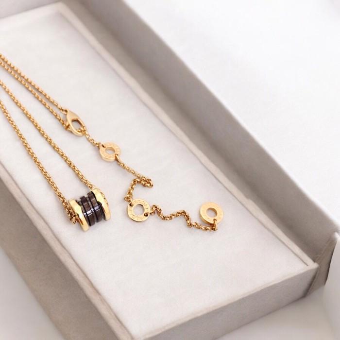 Onyx zero small pendant 18k rose gold bv - Diamond Jewelry - 176BKSM560RY