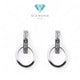 Love CRT Diamond Earrings duo hoop / Diamond Jewelry