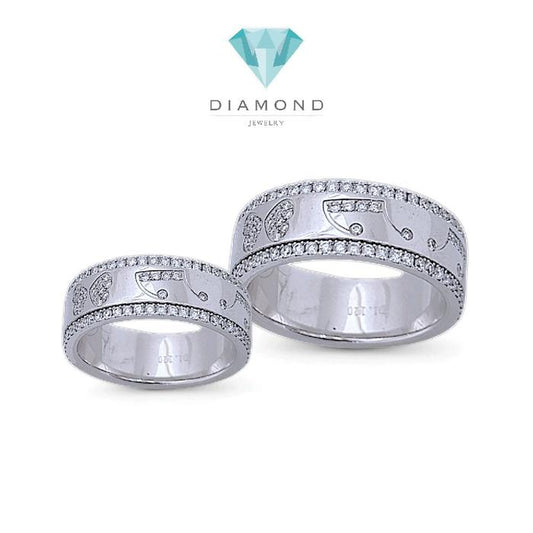Butterfly Diamond Wedding Ring 18K / Cincin Nikah Kupu-kupu 18K / Diamond Jewelry 79CBGT25700WPLS - 80CBGT20700WPLS