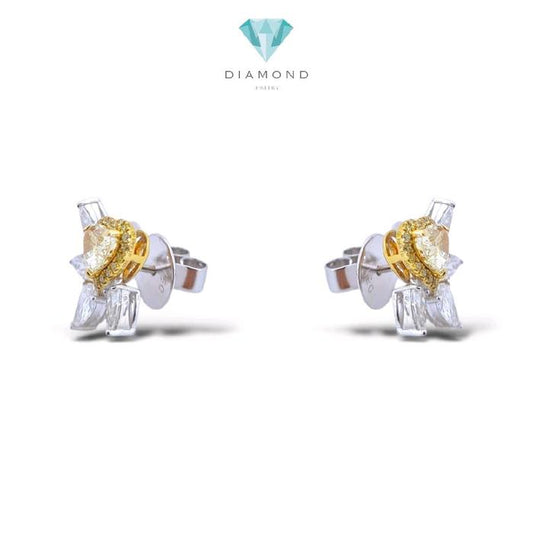 Heart Yellow Diamond Earring 18K / Anting Berlian Kuning Berbentuk Hati 18K / Diamond Jewelry / 2AB26000VLR