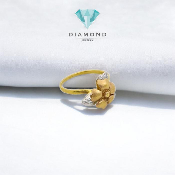 Cincin Mas duo color flower/cincin mas  Bunga 23K-Diamond Jewelry