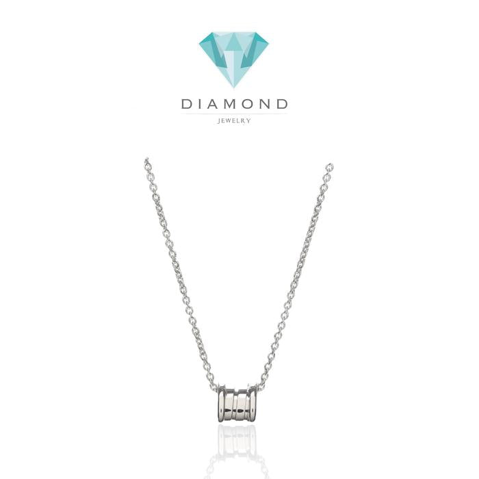 Pendant round bzero small gold necklace simple 18k -Diamond Jewelry bv
