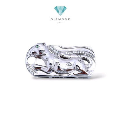 Panthere White Gold Pendant 18K / Liontin Panthere Emas Putih 18K / Diamond Jewelry / 159LMSWP16
